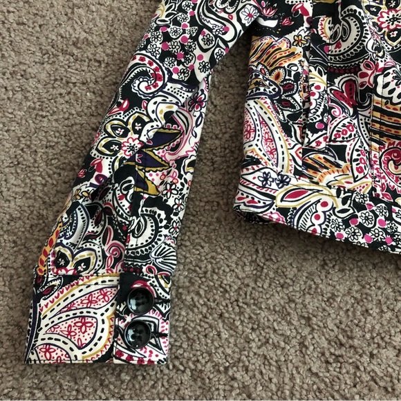 Charter Club Multicolored Paisley Jacket Womens S - Picture 3 of 11